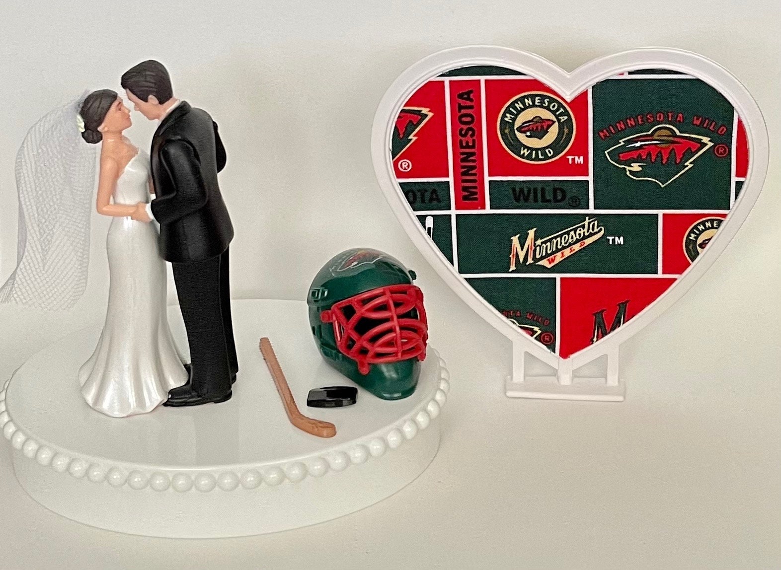 Wedding Cake Topper Minnesota Wild Hockey Themed Running Funny