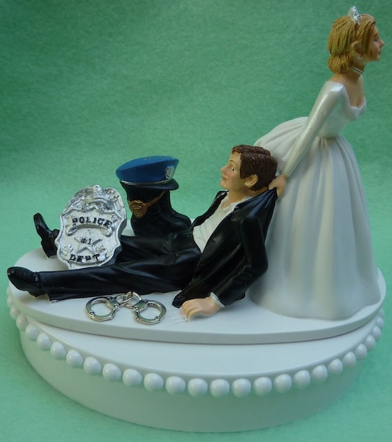 Gateau De Mariage Topper Policier Boot Cap Hat Badge Menottes Etsy