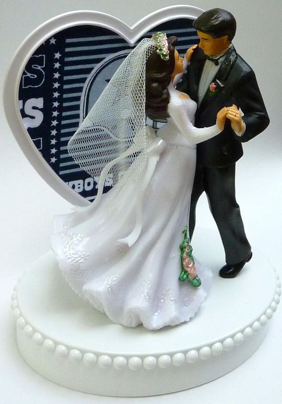 Wedding Cake Topper Dallas Cowboys Football Themed Dancing Etsy