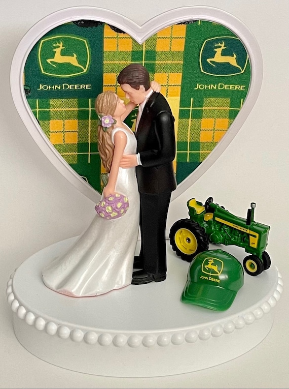 Pastel de boda Topper Green Farm Tractor Themed John Deere Cap - Etsy España