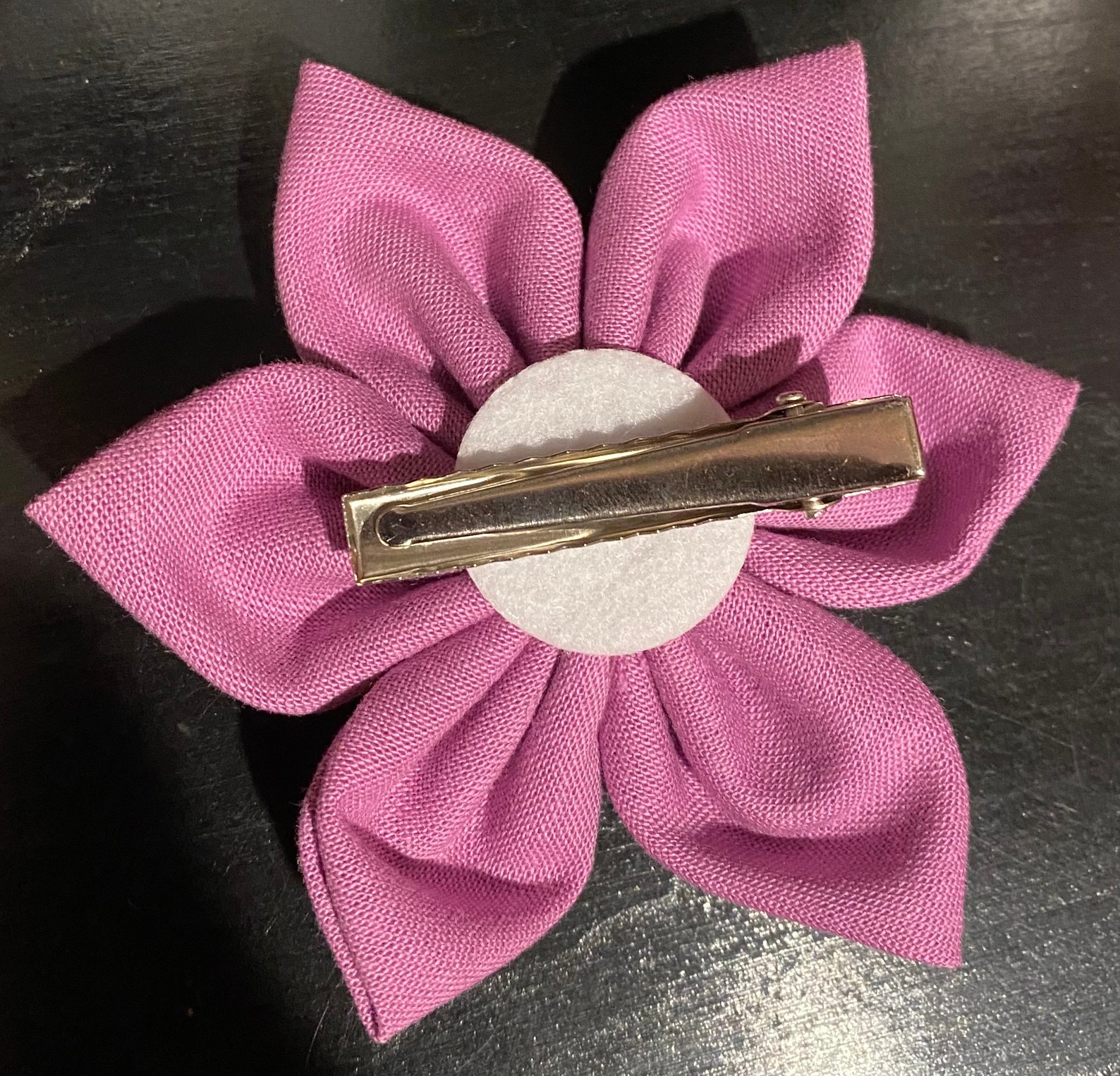 Fabric Flower Clip - Etsy