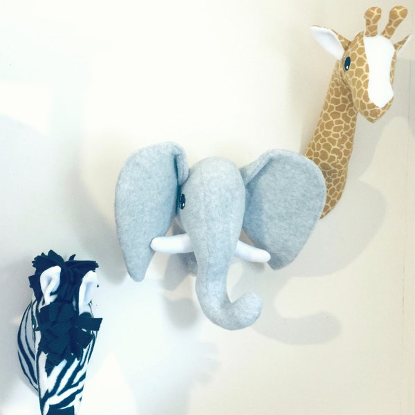 Nursery Animal Heads Etsy