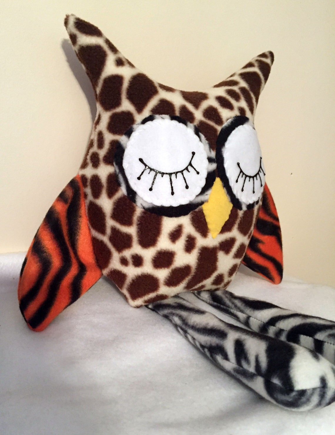 Stuffed Safari Theme Owl / Stuffed Owl Animal / Stuffed Etsy