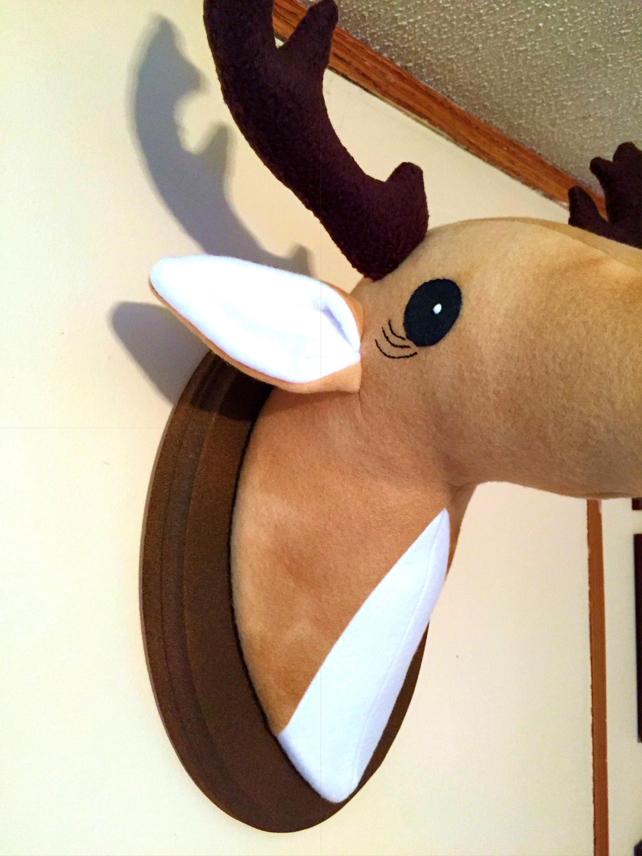 Stuffed mounted Deer Head / Faux animal head / Stuffed animal Etsy