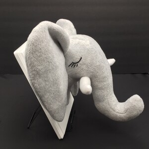 Sleeping Elephant Animal Head / Stuffed Animal Head / Faux Animal Head / Stuffed Elephant Head / Nursery Animal Decor / Baby Shower Gifts