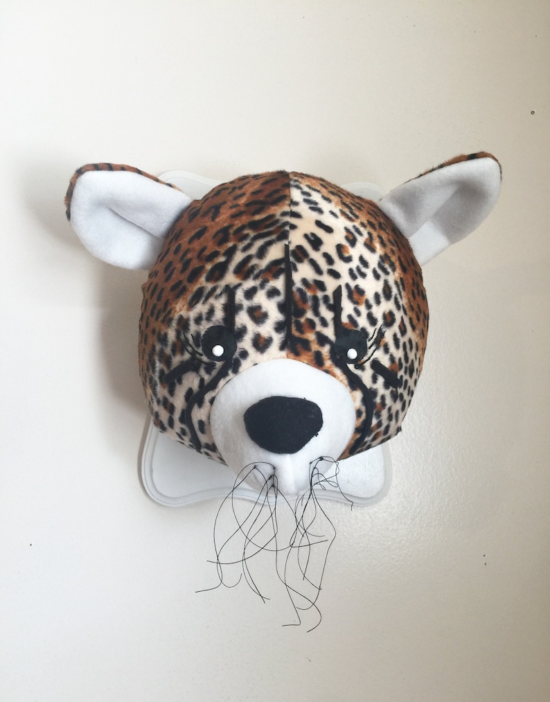 Stuffed Leopard Animal Head Wall Mount / Baby Cheetah Stuffed Etsy
