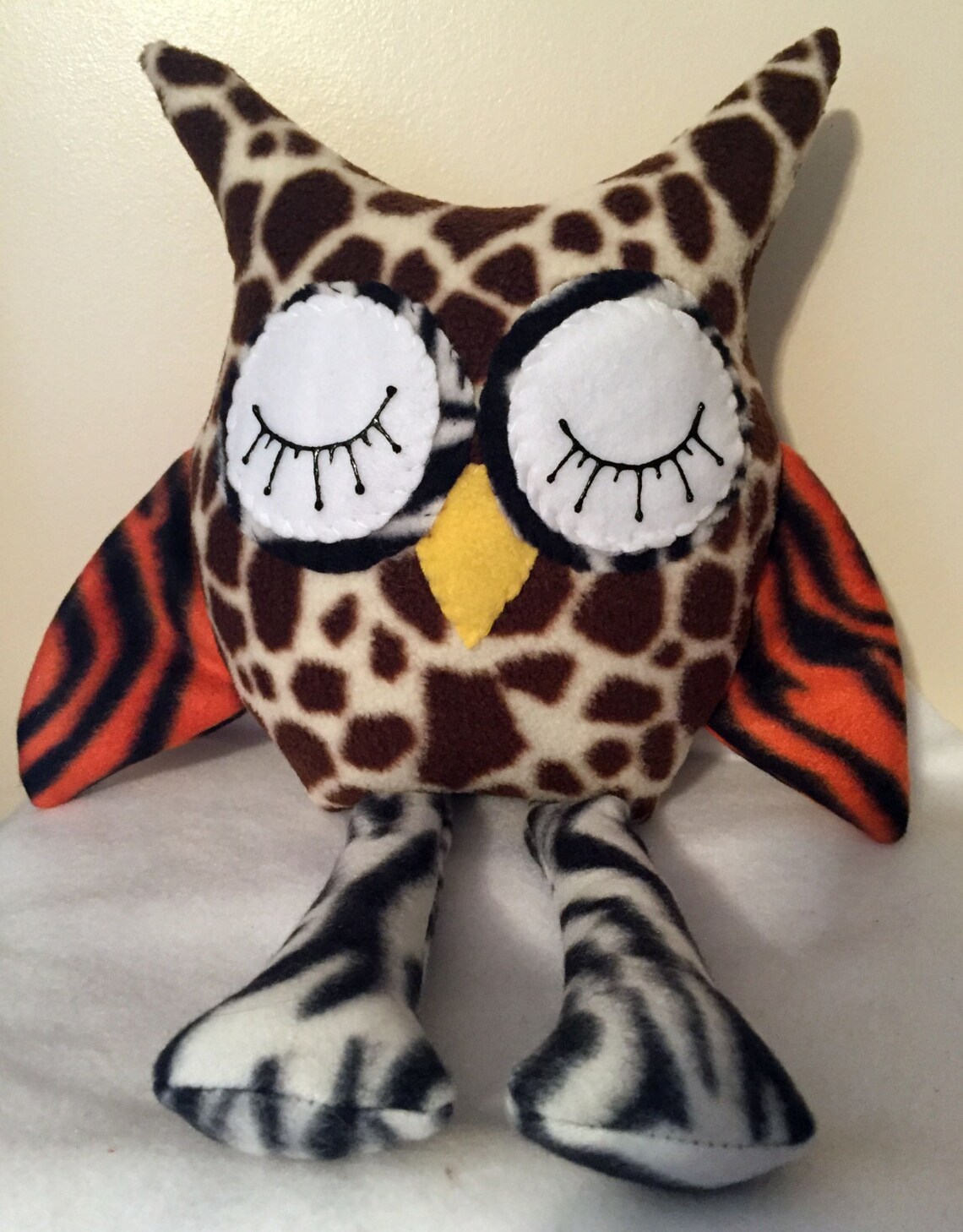Stuffed Safari Theme Owl / Stuffed Owl Animal / Stuffed Etsy