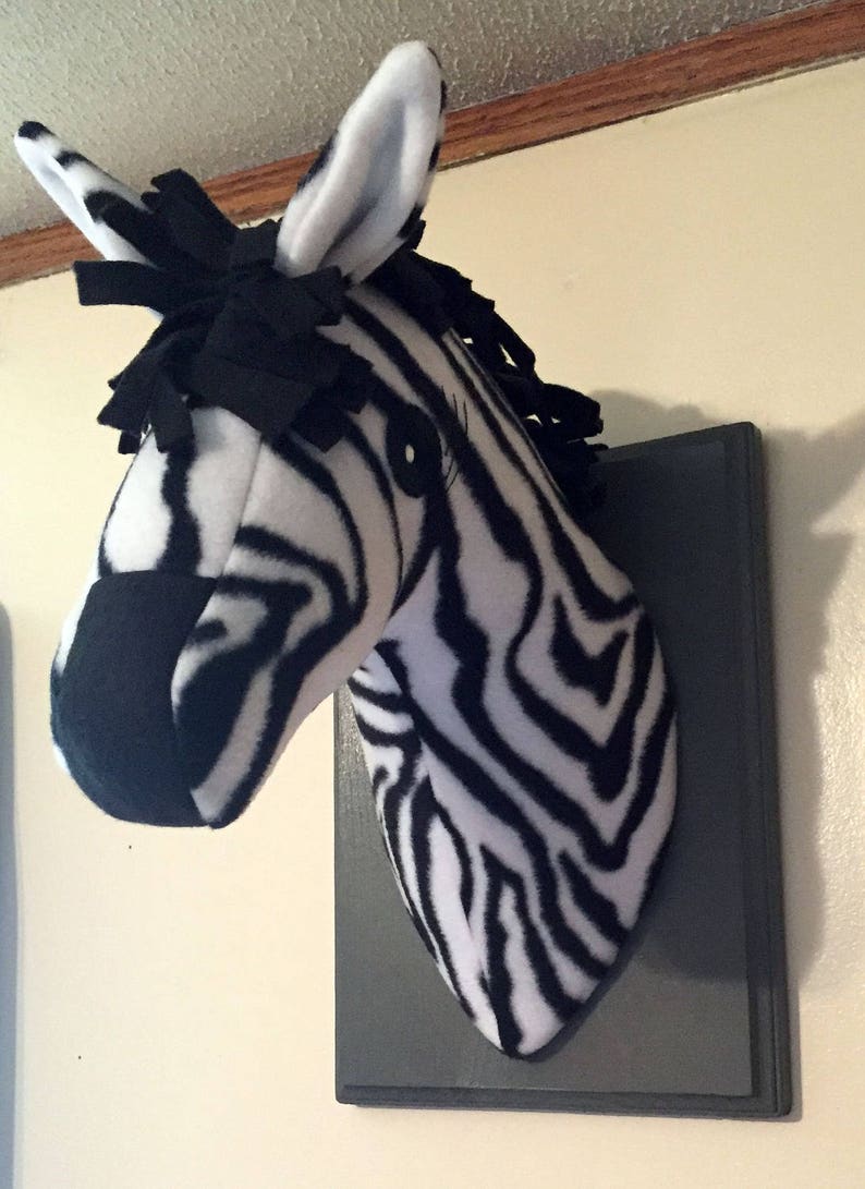 Stuffed Zebra Head / Zebra stuffed animal / stuffed animal Etsy