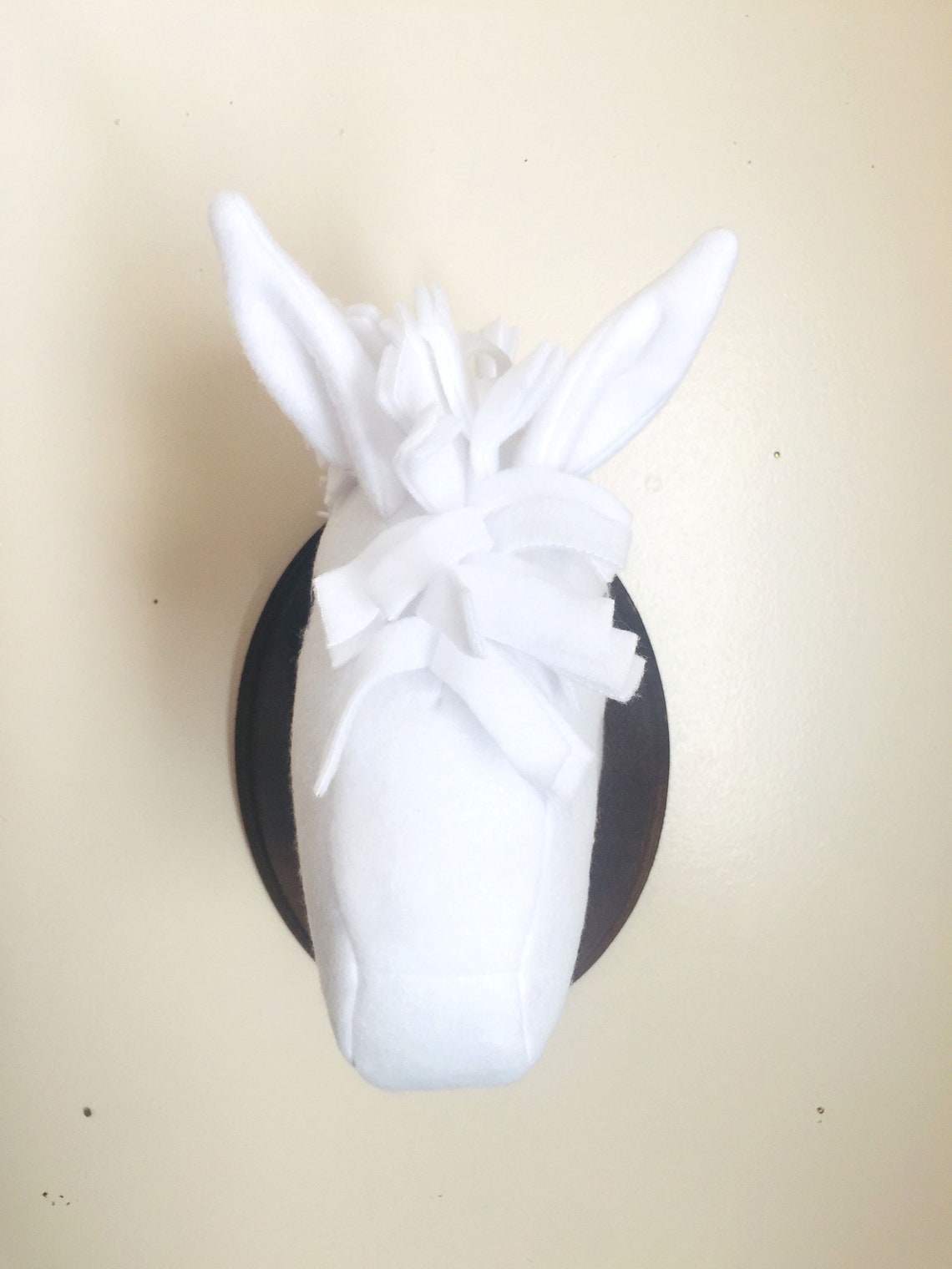 White Horse Head Wall Mount / Stuffed Animal Head / Fake Horse Etsy