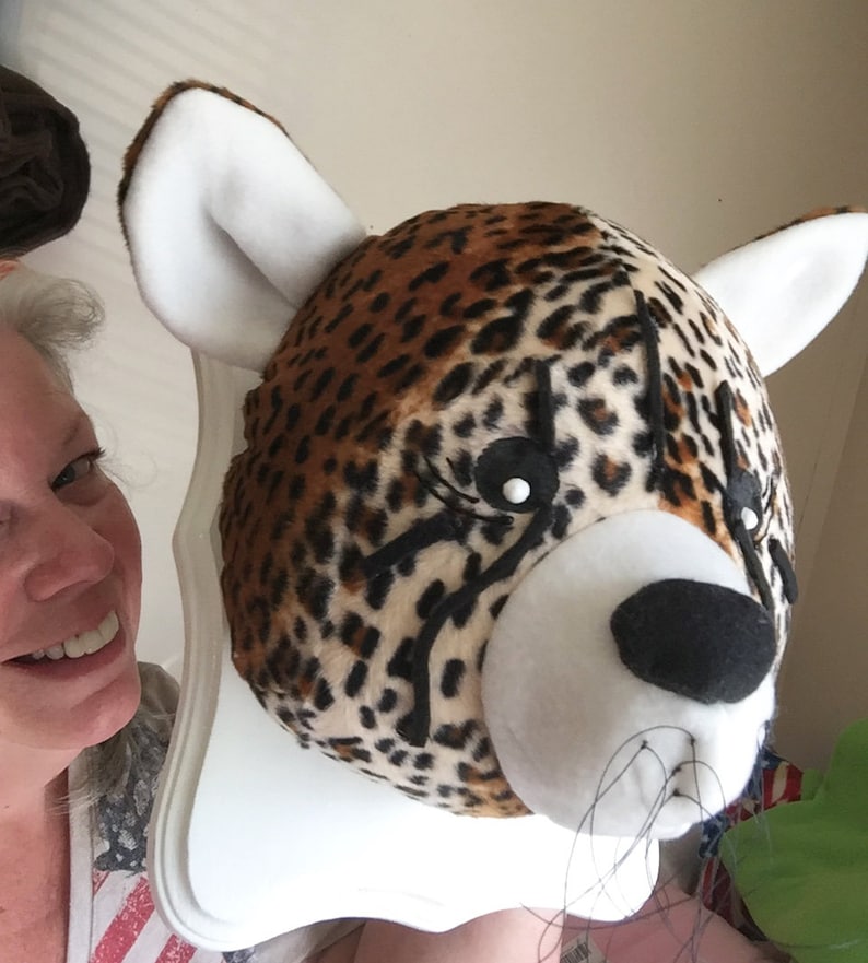Stuffed Leopard Animal Head Wall Mount / Baby Cheetah Stuffed Etsy