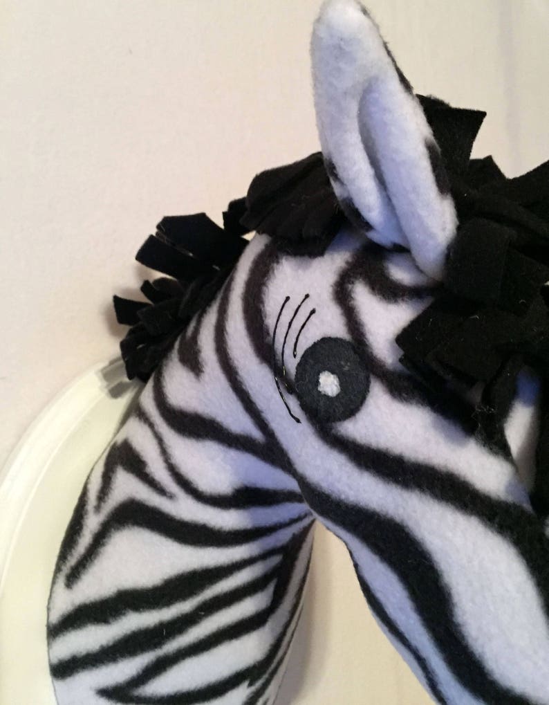 Stuffed Zebra Head / Stuffed Zebras / Stuffed Animal Head / Etsy