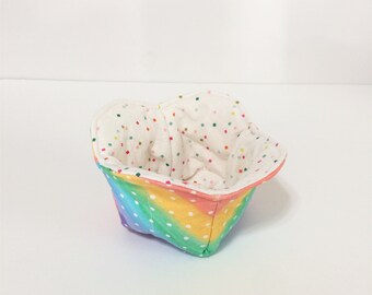 Rainbow Ice Cream Pint Cozy / Ice Cream Lover / Single Soup Hot Pad / Rainbow Lovers / Gifts for College Kids / Gifts for Kids