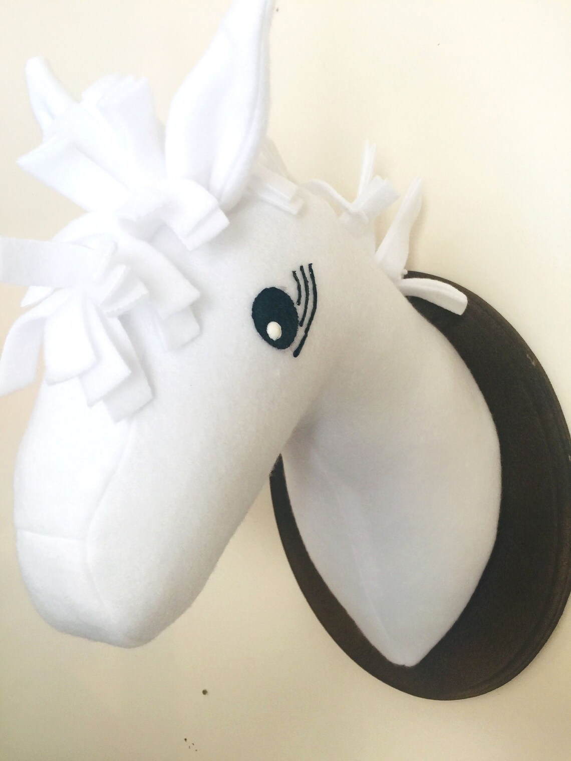 White Horse Head Wall Mount / Stuffed Animal Head / Fake Horse Etsy