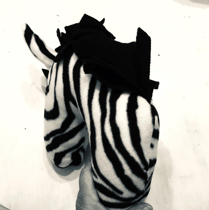 Stuffed Zebra Head Pillow / Stuffed Animal Head / Faux Animal Etsy