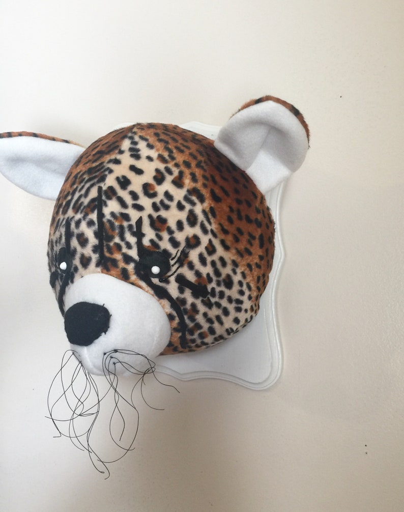 Stuffed Leopard Animal Head Wall Mount / Baby Cheetah Stuffed Etsy