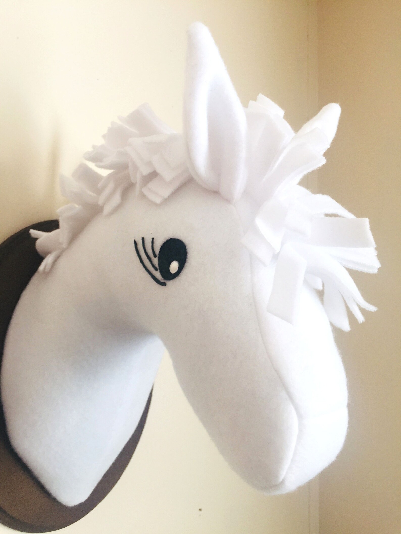 White Horse Head Wall Mount / Stuffed Animal Head / Fake Horse Etsy