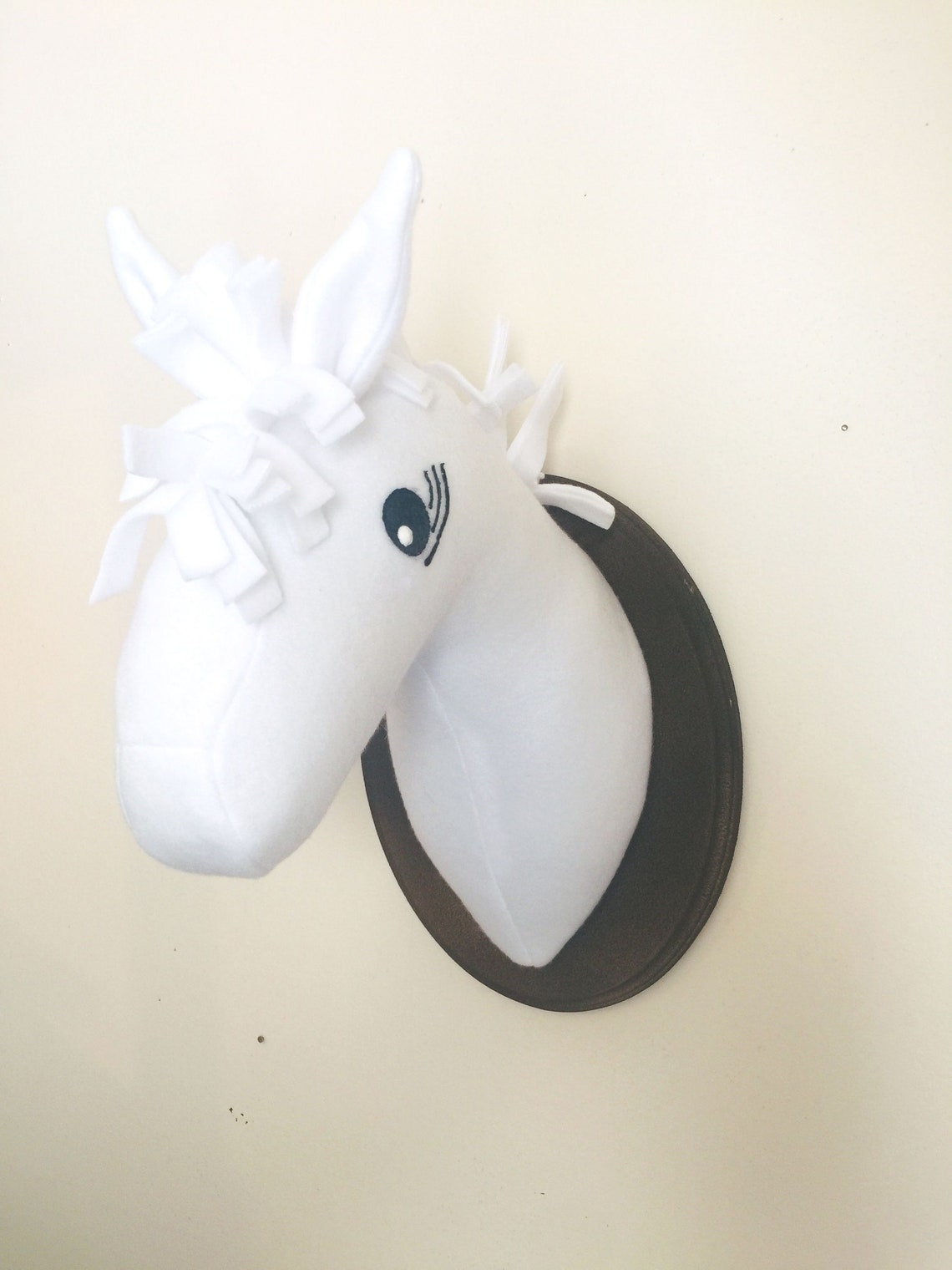 White Horse Head Wall Mount / Stuffed Animal Head / Fake Horse Etsy