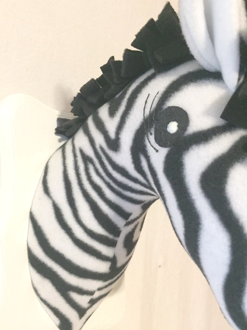 Stuffed Zebra Head / Stuffed Zebras / Stuffed animal head / Etsy