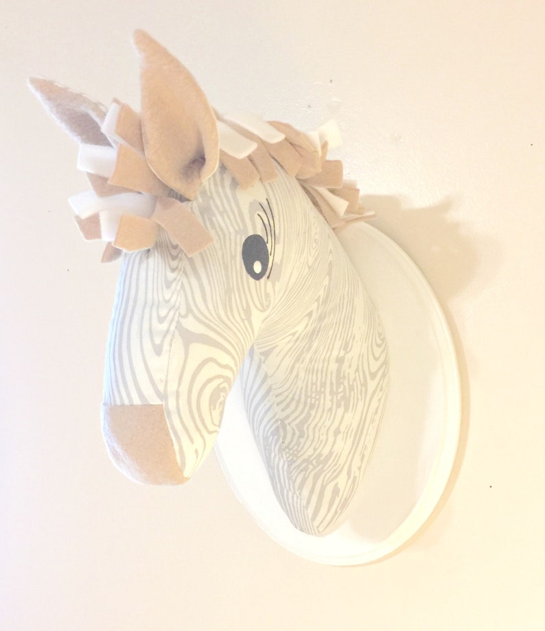 Stuffed Gray Zebra Head / Stuffed Zebras / Stuffed Animal Head Etsy