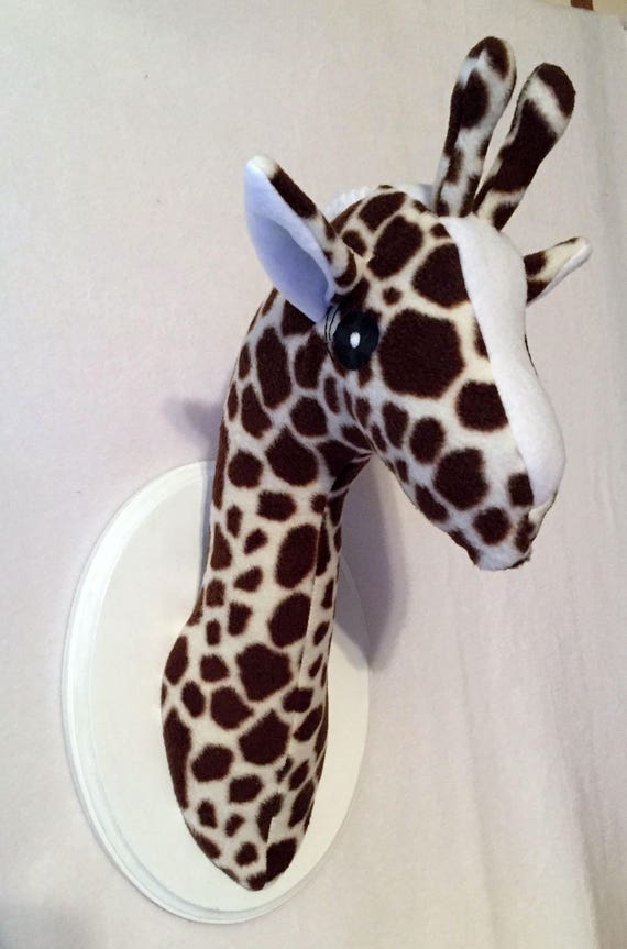 stuffed giraffe head