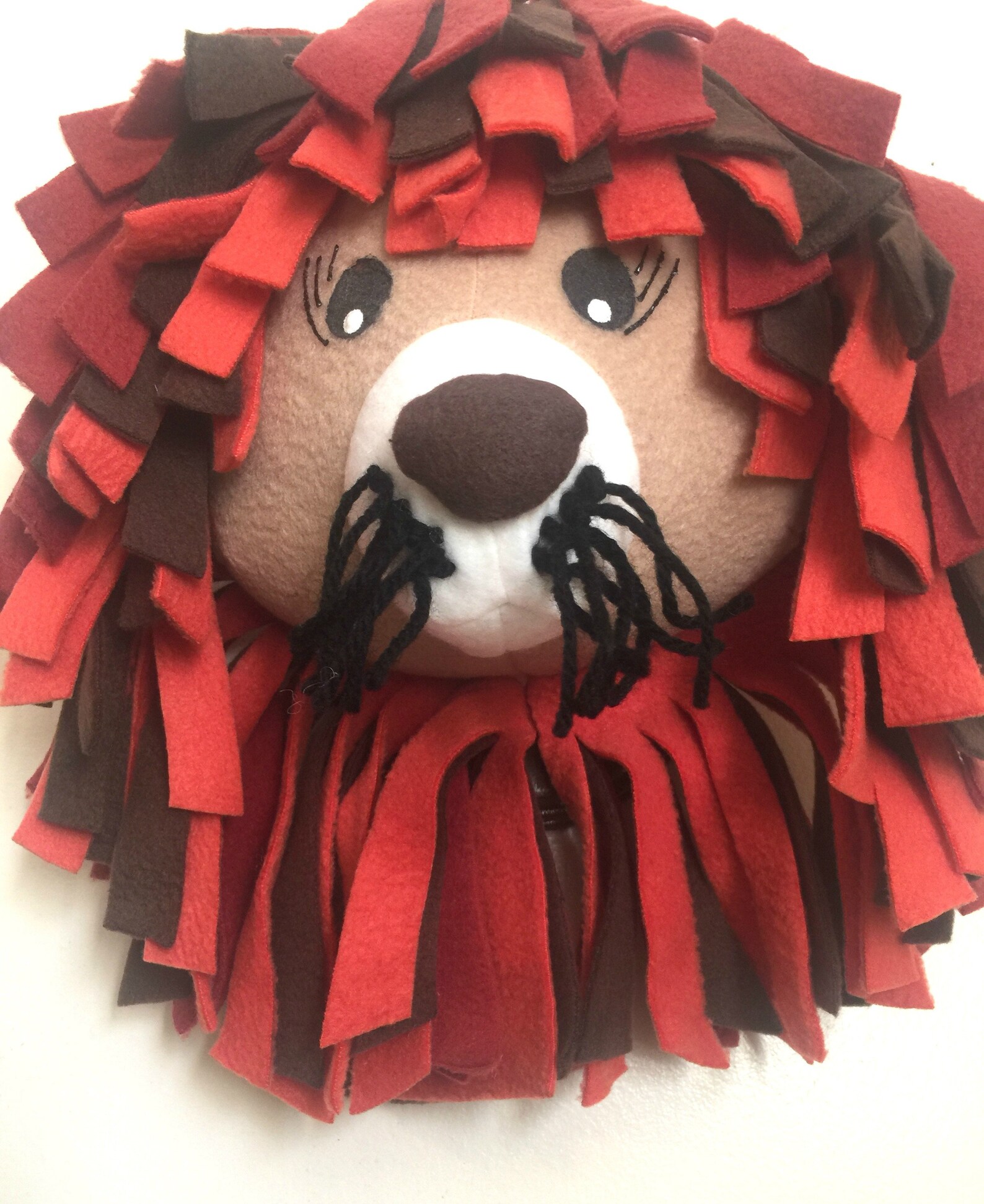 Stuffed Lion Animal Head Wall Mount / Stuffed Animal Head / Etsy