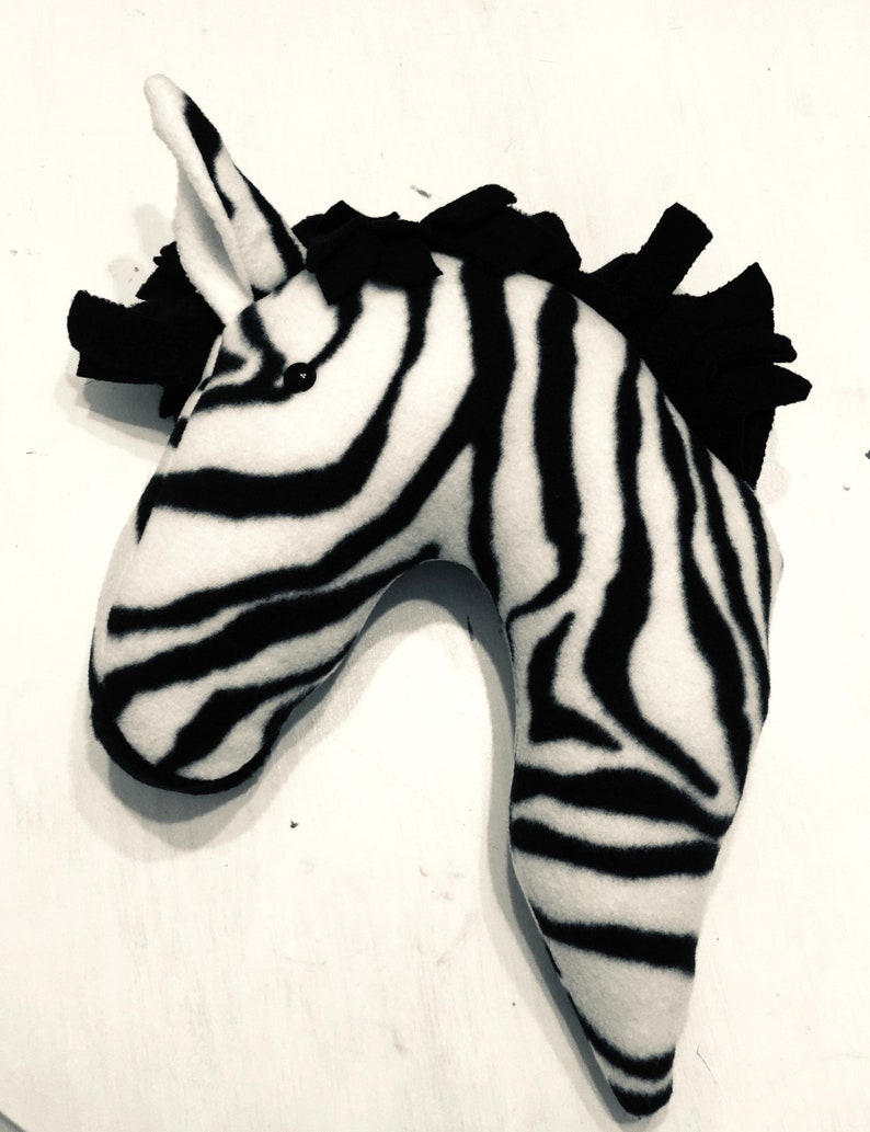 Stuffed Zebra Head Pillow / Stuffed Animal Head / Faux Animal Etsy