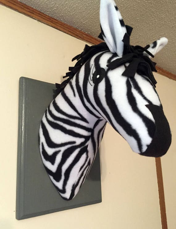 Stuffed Zebra Head / Zebra stuffed animal / stuffed animal | Etsy