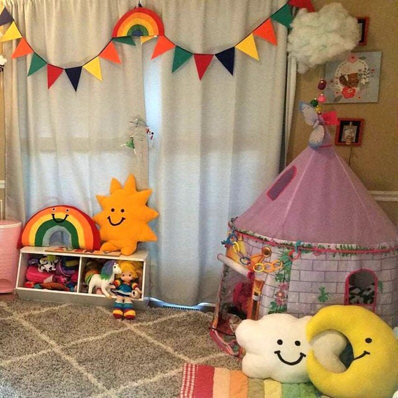 Large Rainbow Pillow / Rainbow Pillows / Rainbow Decor / Etsy