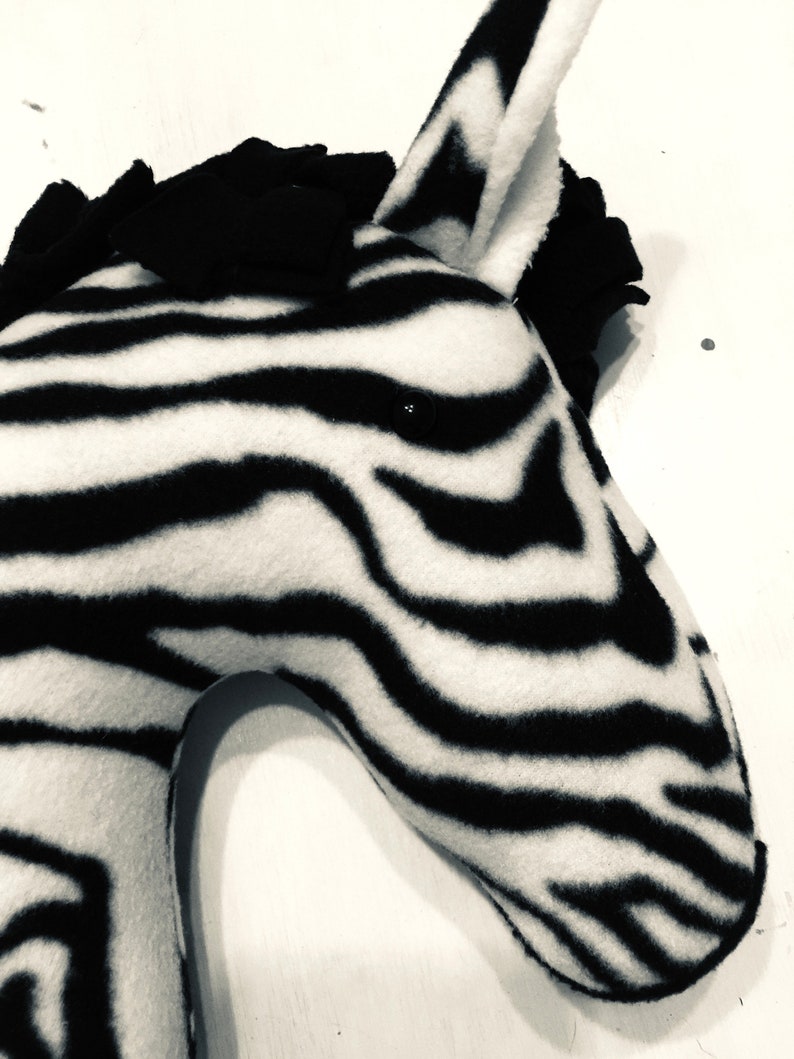 Stuffed Zebra Head Pillow / Stuffed Animal Head / Faux Animal Etsy