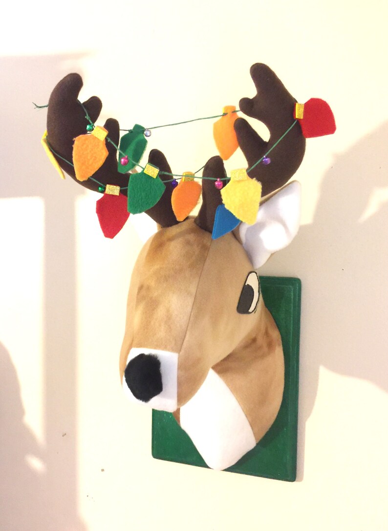 Reindeer Stuffed Animal Head Wall Mount / Faux Animal Head / Etsy