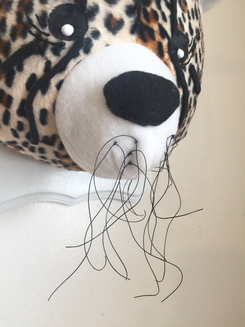 Stuffed Leopard Animal Head Wall Mount / Baby Cheetah Stuffed Etsy