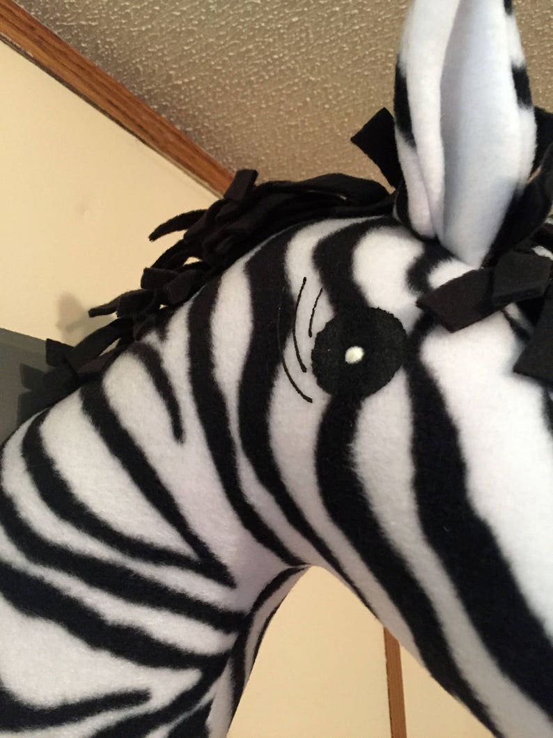 Stuffed Zebra Head / Zebra stuffed animal / stuffed animal Etsy