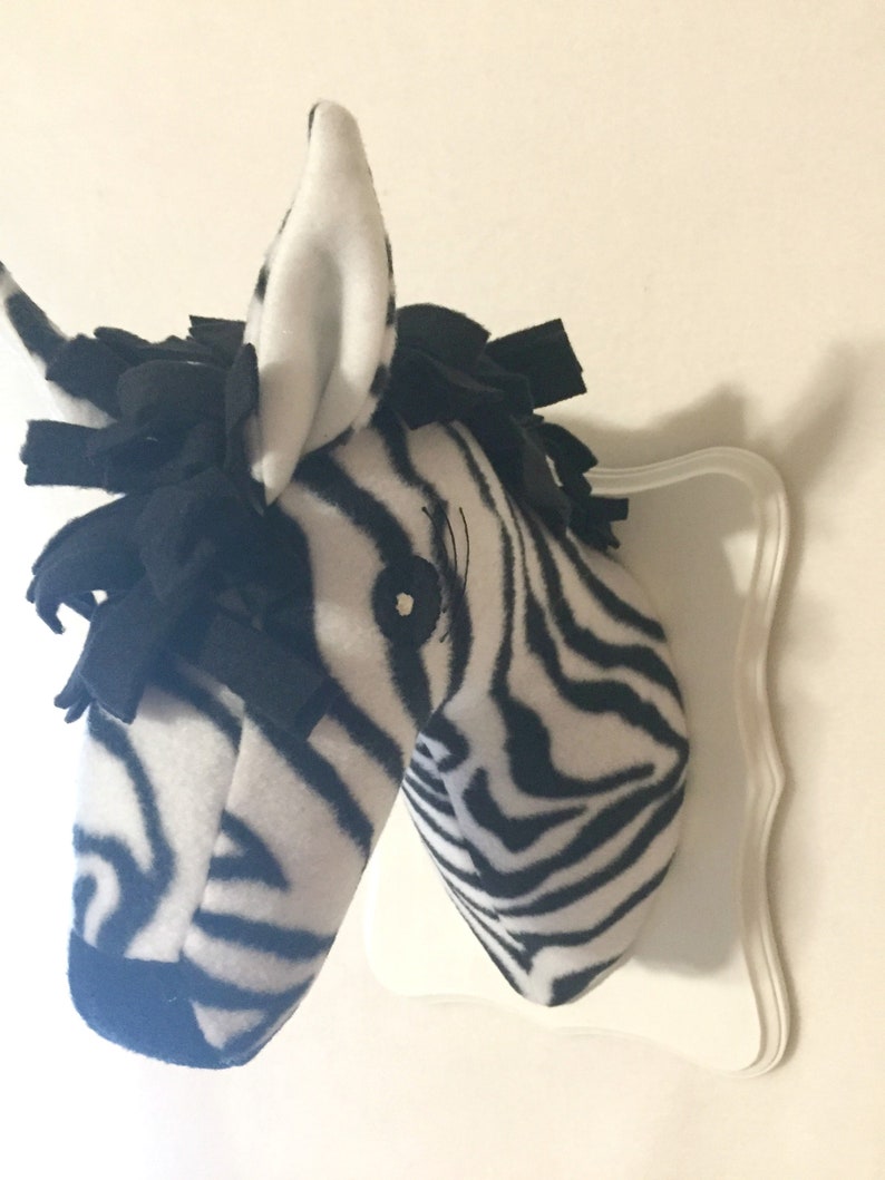 Stuffed Zebra Head / Stuffed Zebras / Stuffed animal head / Etsy