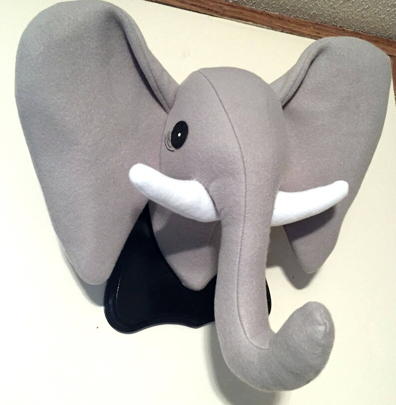 Stuffed Safari Animal Heads Trio / Stuffed Animal Heads / Faux Etsy