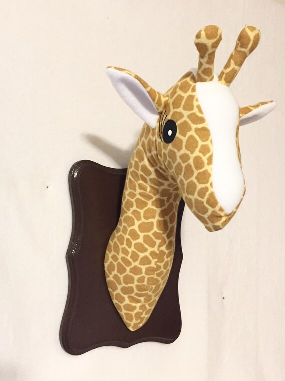 stuffed giraffe head