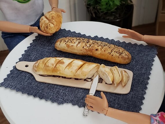 Dollhouse miniature Bread 10 PCs.of Toasted Garlic Baguette slices