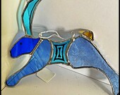 Tiffany Style rabbit sun catcher