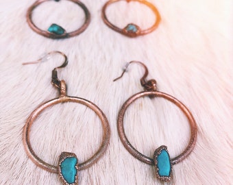 Turquoise Mini Hoops