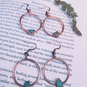 Turquoise Mini Hoops image 2