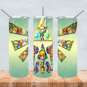 Stained glass Zelda tumbler