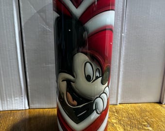 Red and White Heart Tumbler