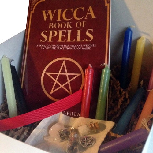 Pagan Wicca Witchcraft Charm Supplies Starter Gift Box Kit for Beginners