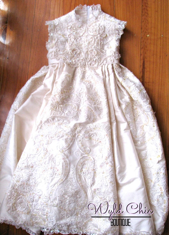 Christening Dress from Wedding Gown Etsy