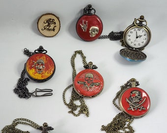 Pocket Watch / Quartz Pocket Watch with Steel Chain - Combine the old and the modern with these men's/women's pocket watches