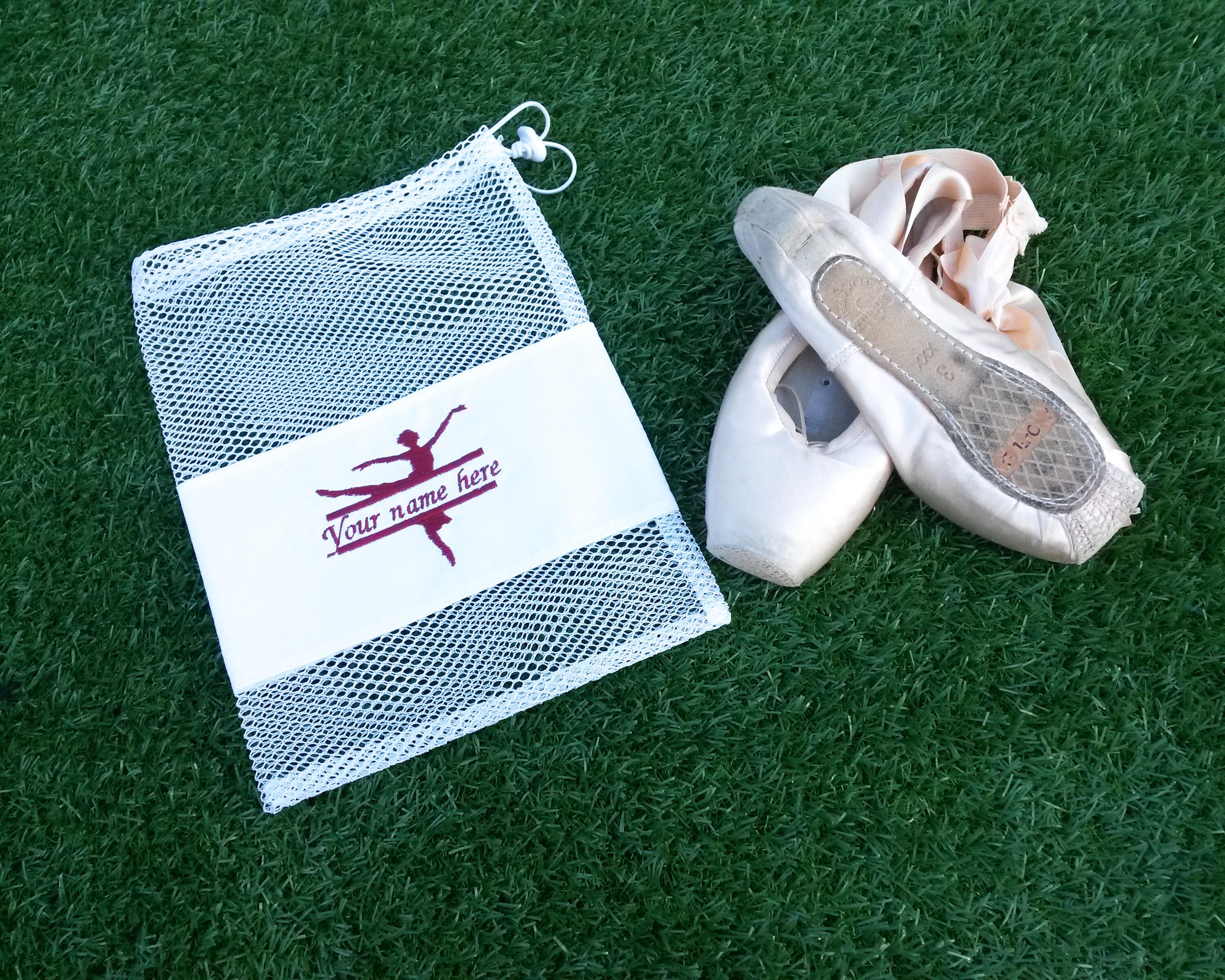 Personalised Ballet Shoe Bag Pointe Shoe Bag Drawstring Etsy