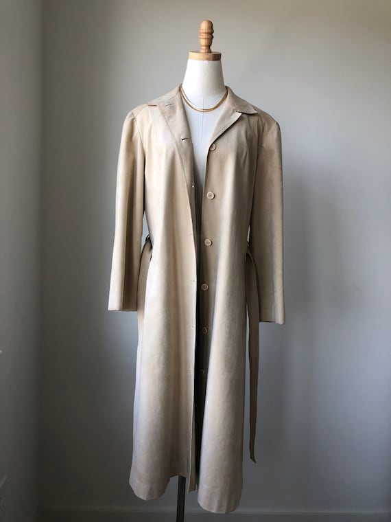 Vintage suede trenchcoat