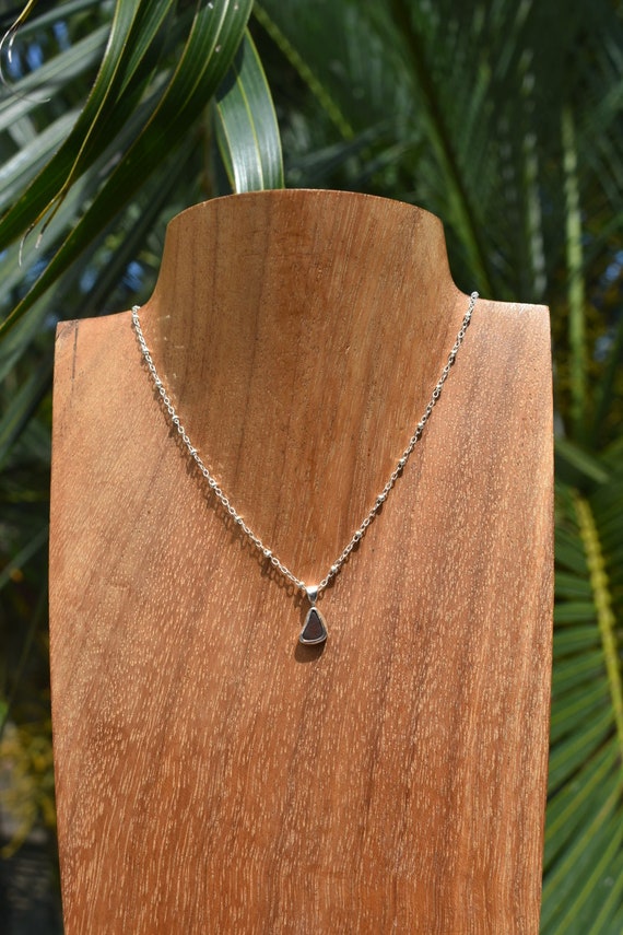 brown seaglass necklace