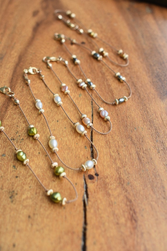 silk keshi bracelet