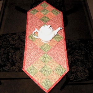 Nine Patch Piece Quilted Table Runner