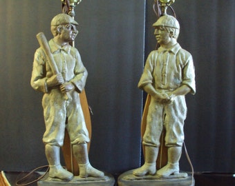 Baseball Player Lamps TWO